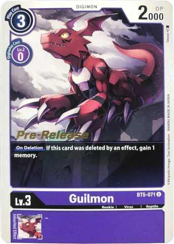 Guilmon [BT5-071] [Battle of Omni Pre-Release Promos] - Destination Retro