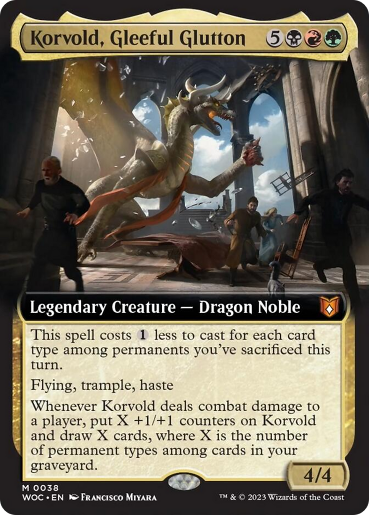 Korvold, Gleeful Glutton (Extended Art) [Wilds of Eldraine Commander] - Destination Retro
