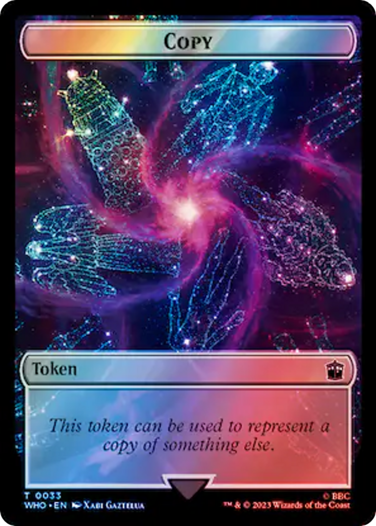 Copy // Alien Warrior Double-Sided Token (Surge Foil) [Doctor Who Tokens] - Destination Retro