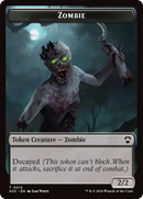Snake // Zombie Double-Sided Token [Secrets of Strixhaven Commander Tokens] - Destination Retro