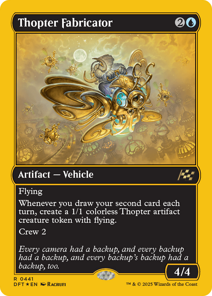 Thopter Fabricator (First-Place Foil) [Aetherdrift] - Destination Retro