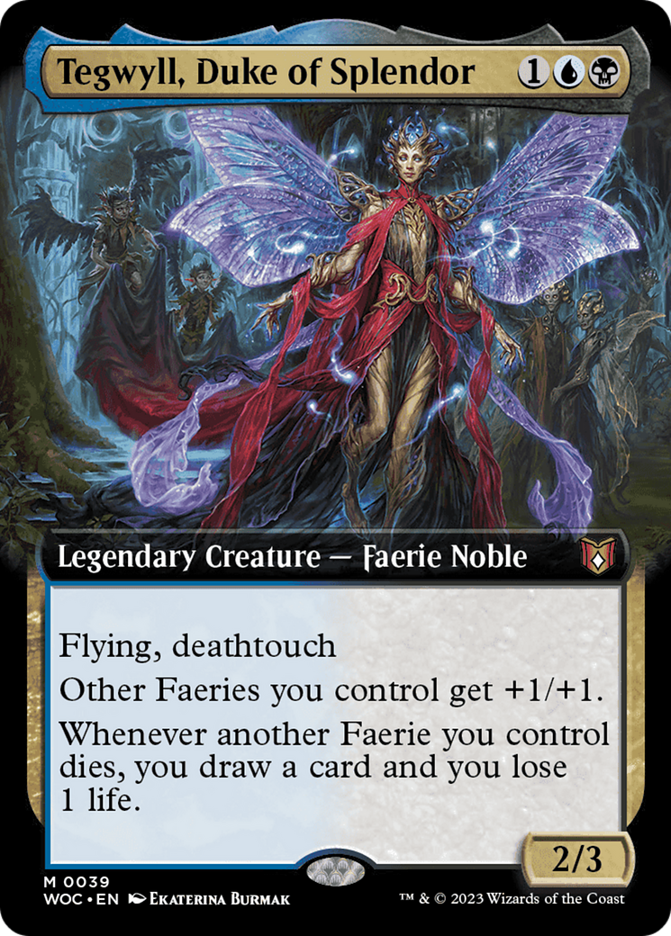 Tegwyll, Duke of Splendor (Extended Art) [Wilds of Eldraine Commander] - Destination Retro