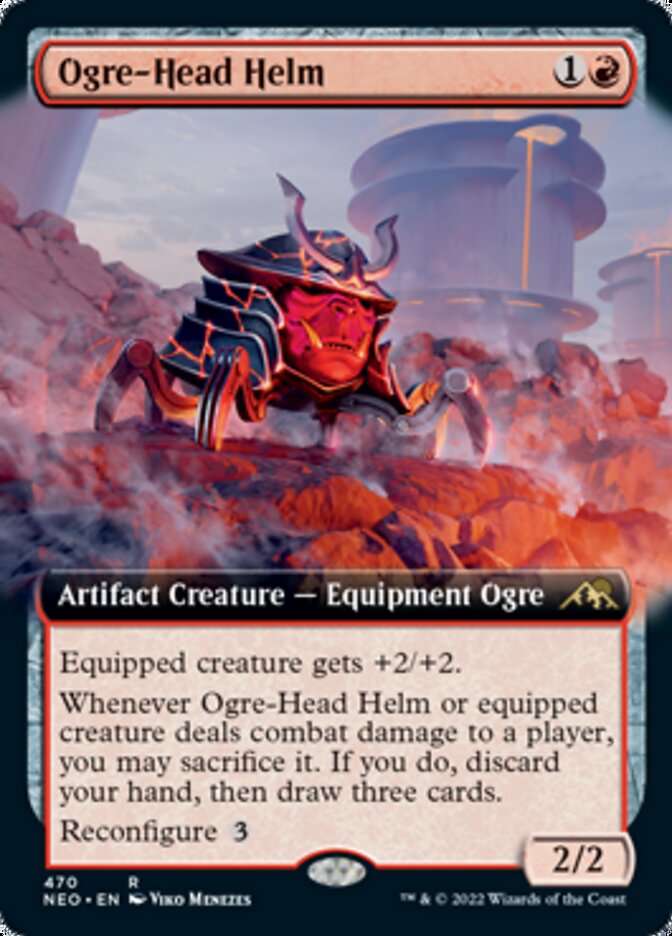 Ogre-Head Helm (Extended Art) [Kamigawa: Neon Dynasty] - Destination Retro