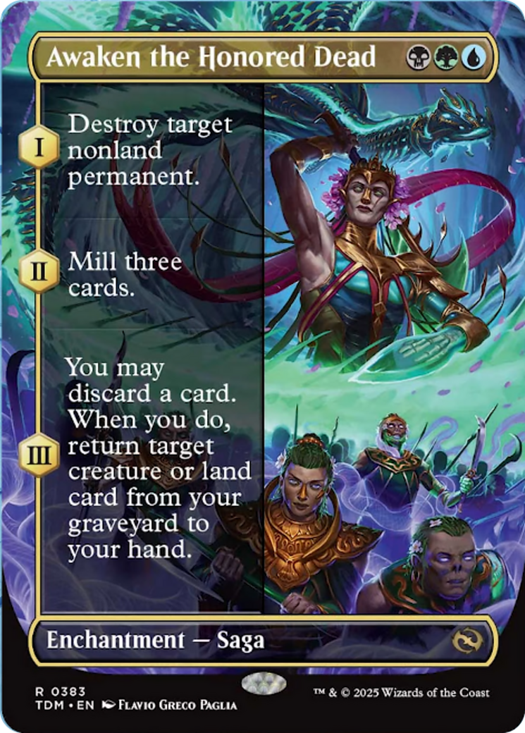 Awaken the Honored Dead (Borderless) [Tarkir: Dragonstorm] - Destination Retro