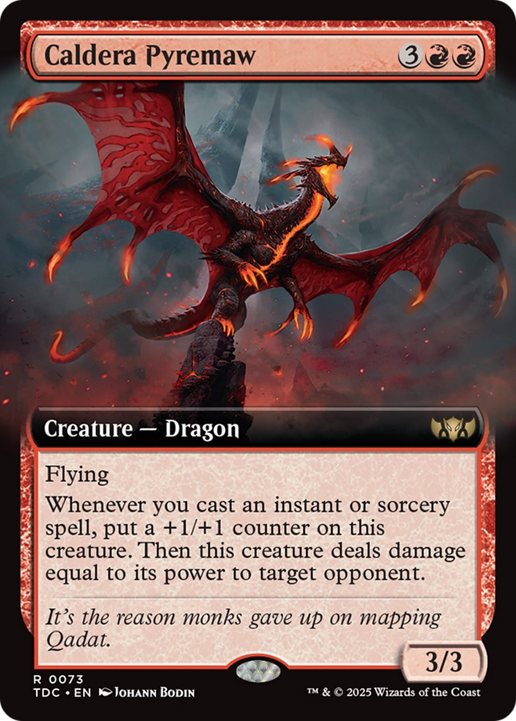 Caldera Pyremaw (Extended Art) [Tarkir: Dragonstorm Commander] - Destination Retro