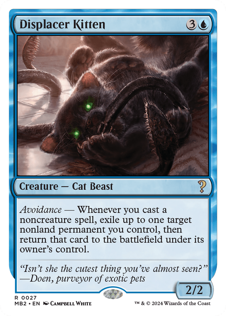 Displacer Kitten (White Border) [Mystery Booster 2] - Destination Retro