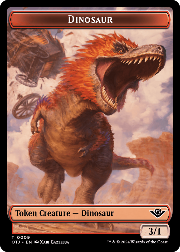 Dinosaur Token [Outlaws of Thunder Junction Tokens] - Destination Retro