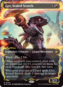 Gev, Scaled Scorch (Borderless) (Raised Foil) [Bloomburrow] - Destination Retro