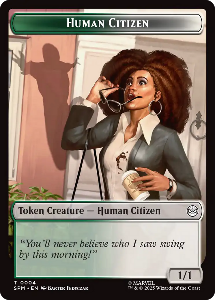 Copy // Human Citizen Double-Sided Token [Marvel's Spider-Man Tokens] - Destination Retro