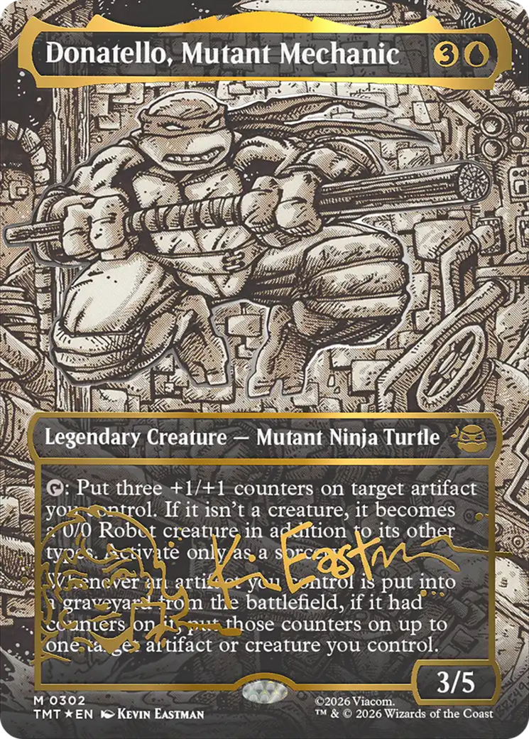 Donatello, Mutant Mechanic (Borderless) (Gold-Stamped Signature) [Teenage Mutant Ninja Turtles] - Destination Retro
