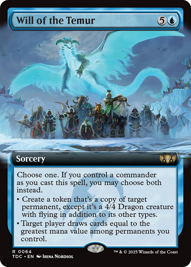 Will of the Temur (Extended Art) [Tarkir: Dragonstorm Commander] - Destination Retro