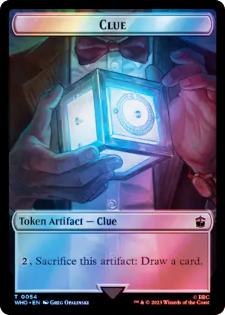 Copy // Clue (0054) Double-Sided Token (Surge Foil) [Doctor Who Tokens] - Destination Retro