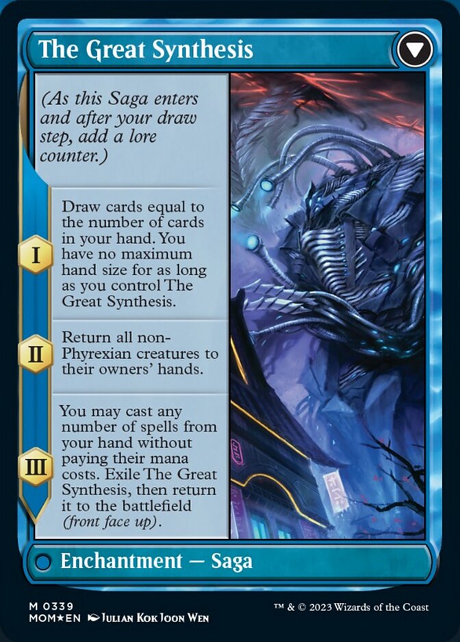 Jin-Gitaxias // The Great Synthesis (Borderless Alternate Art) [March of the Machine] - Destination Retro