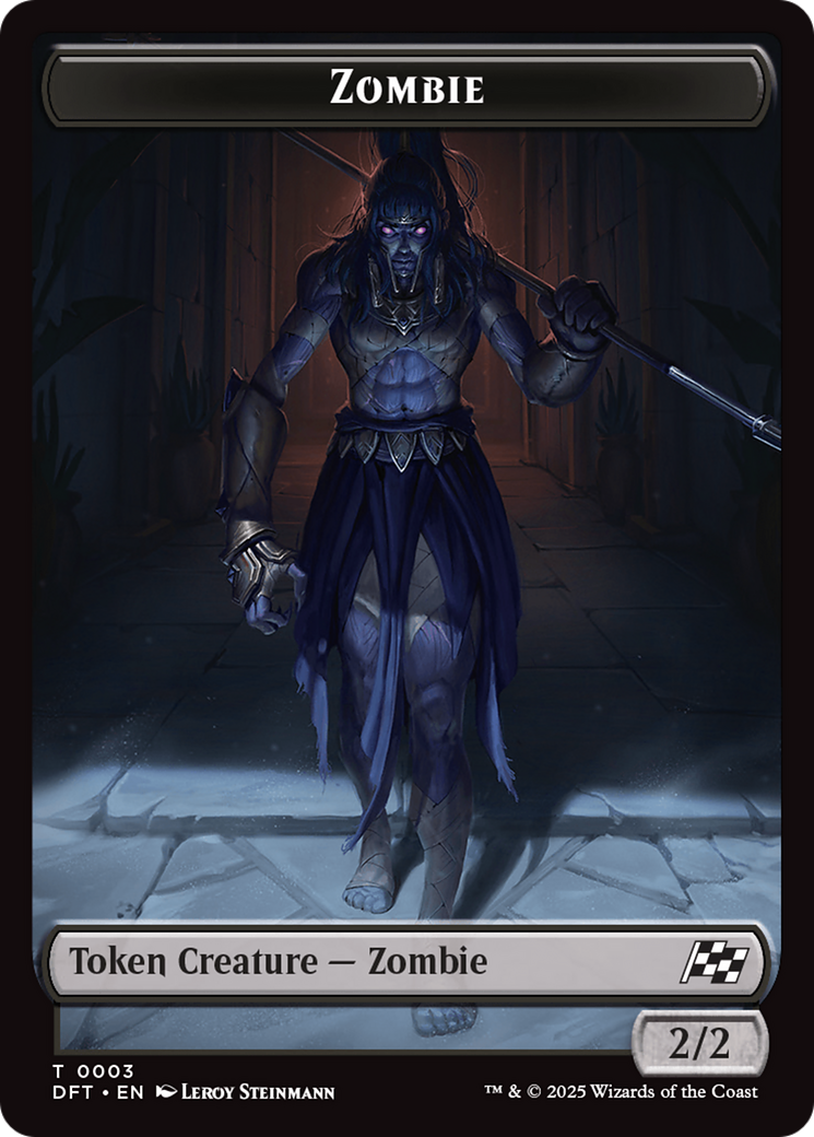 Zombie (0003) // Pilot Double-Sided Token [Aetherdrift Tokens] - Destination Retro