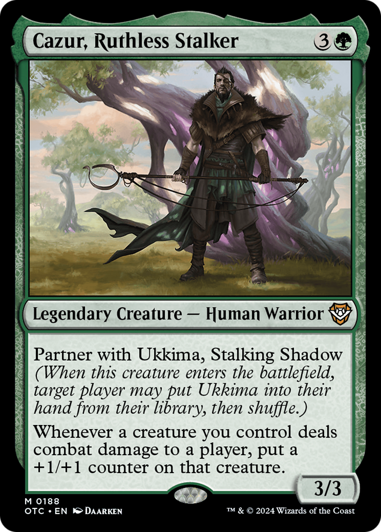 Cazur, Ruthless Stalker [Outlaws of Thunder Junction Commander] - Destination Retro