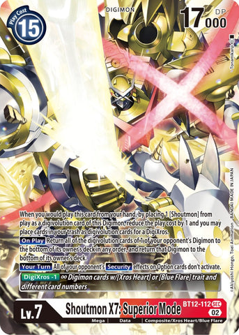 Shoutmon X7: Superior Mode [BT12-112] [Across Time] - Destination Retro