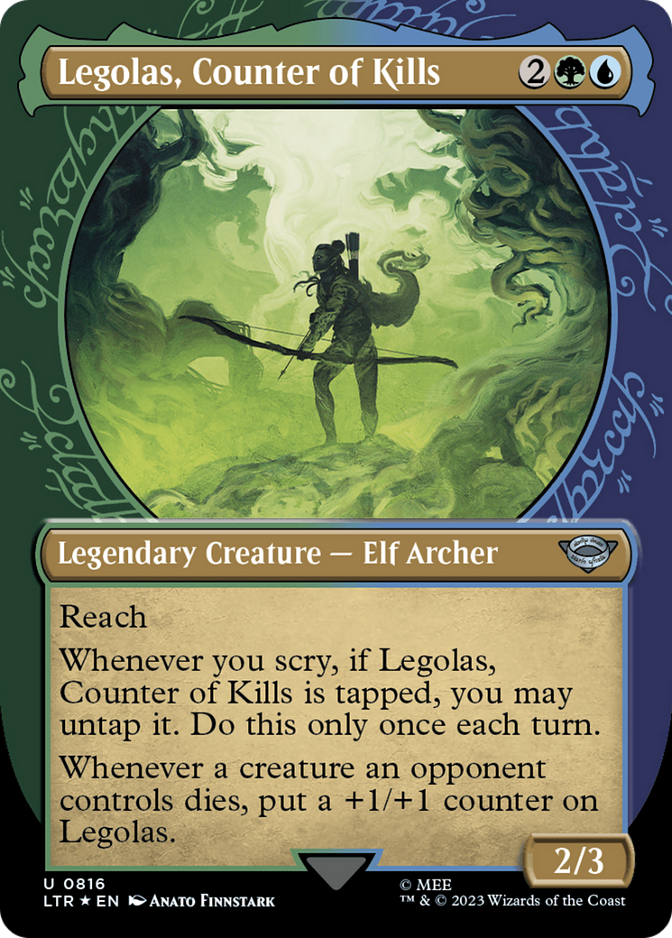 Legolas, Counter of Kills (Showcase) (Surge Foil) [The Lord of the Rings: Tales of Middle-Earth] - Destination Retro