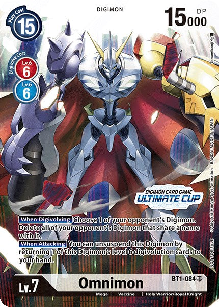 Omnimon [BT1-084] (April Ultimate Cup 2022) [Release Special Booster Promos] - Destination Retro