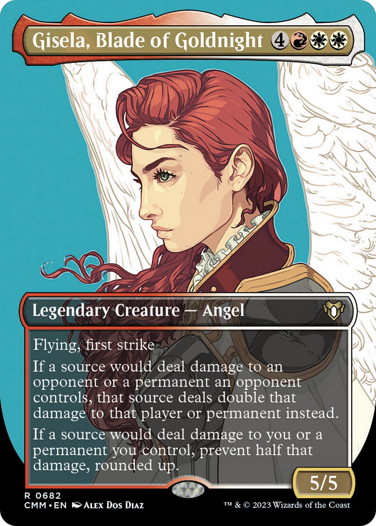 Gisela, Blade of Goldnight (Borderless Profile) [Commander Masters] - Destination Retro