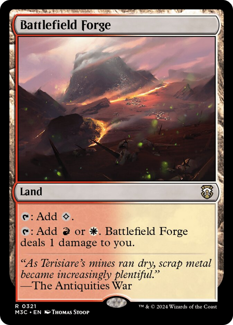 Battlefield Forge (Ripple Foil) [Modern Horizons 3 Commander] - Destination Retro
