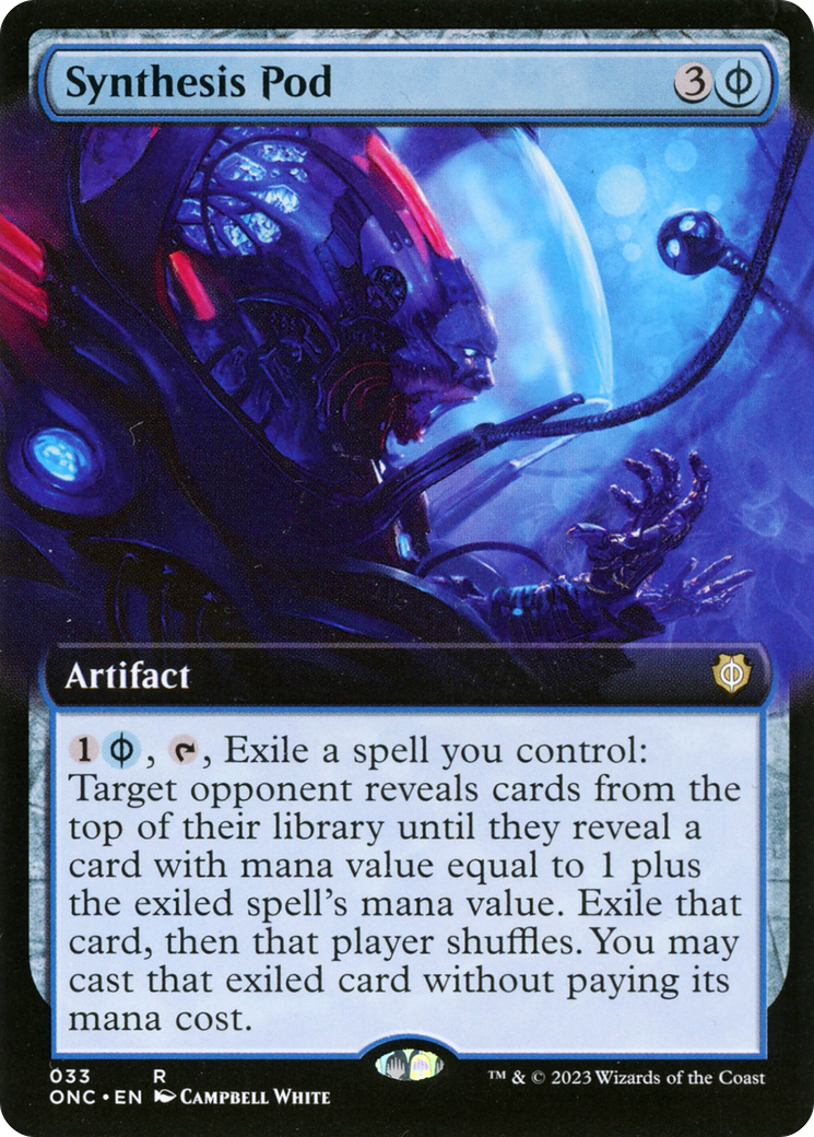 Synthesis Pod (Extended Art) [Phyrexia: All Will Be One Commander] - Destination Retro