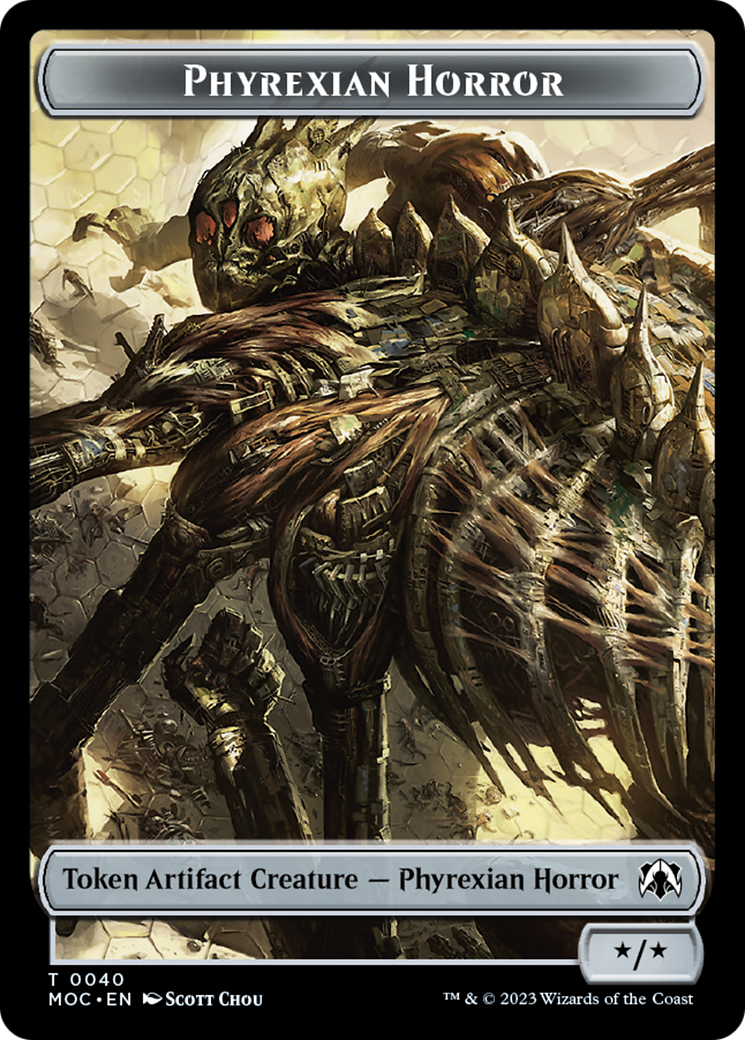 Phyrexian Golem // Phyrexian Horror Double-Sided Token [March of the Machine Commander Tokens] - Destination Retro