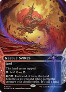 Needle Spires (0120) (Borderless) (Galaxy Foil) [Edge of Eternities: Stellar Sights] - Destination Retro