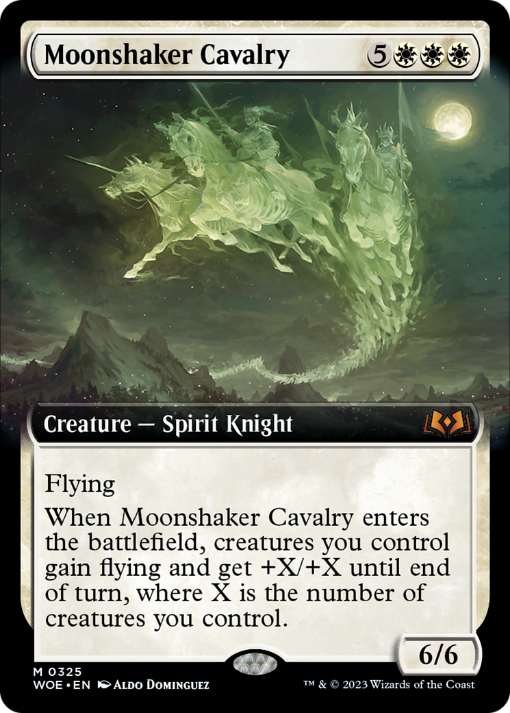 Moonshaker Cavalry (Extended Art) [Wilds of Eldraine] - Destination Retro
