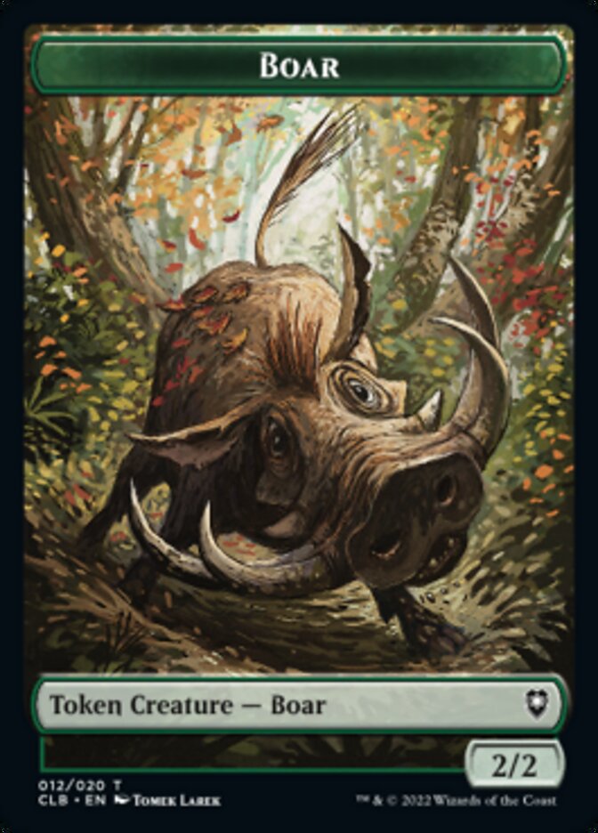 Boar // Ogre Double-Sided Token [Commander Legends: Battle for Baldur's Gate Tokens] - Destination Retro