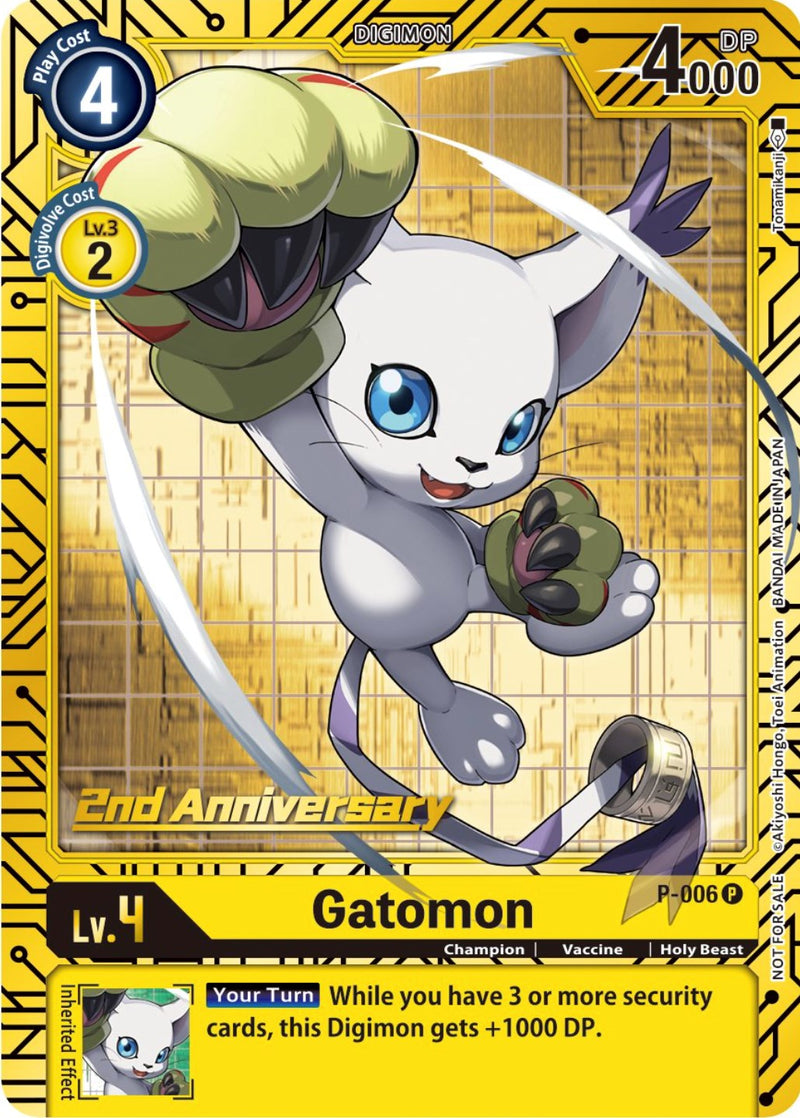 Gatomon [P-006] (2nd Anniversary Card Set) [Promotional Cards] - Destination Retro