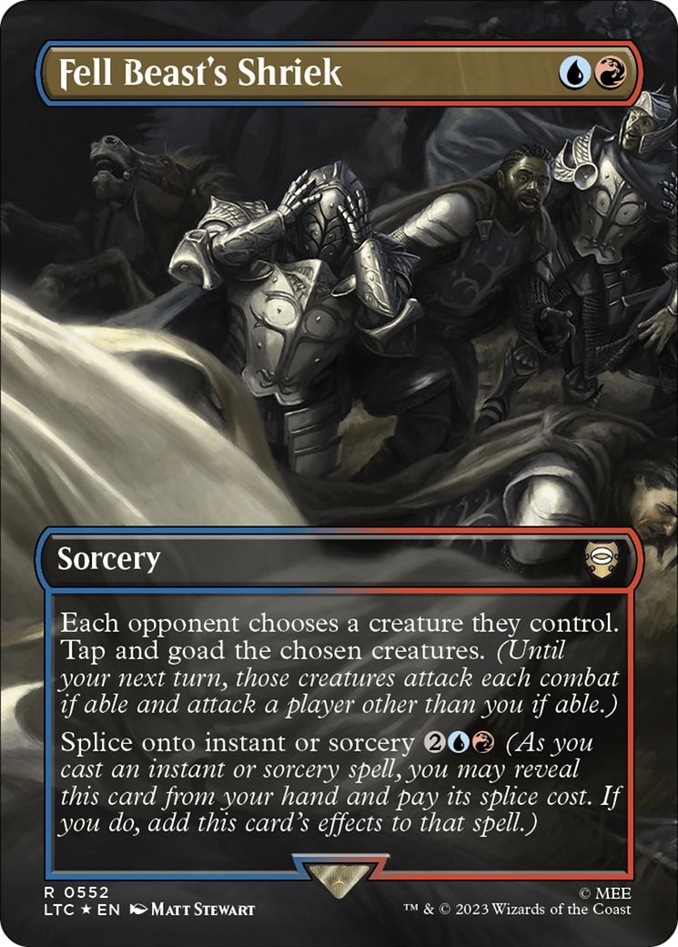 Fell Beast's Shriek (Borderless) (Surge Foil) [The Lord of the Rings: Tales of Middle-Earth Commander] - Destination Retro