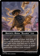 Bounty: Rissa "Blades" Lee // Bounty Rules Double-Sided Token [Outlaws of Thunder Junction Commander Tokens] - Destination Retro