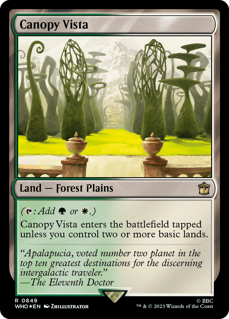 Canopy Vista (Surge Foil) [Doctor Who] - Destination Retro