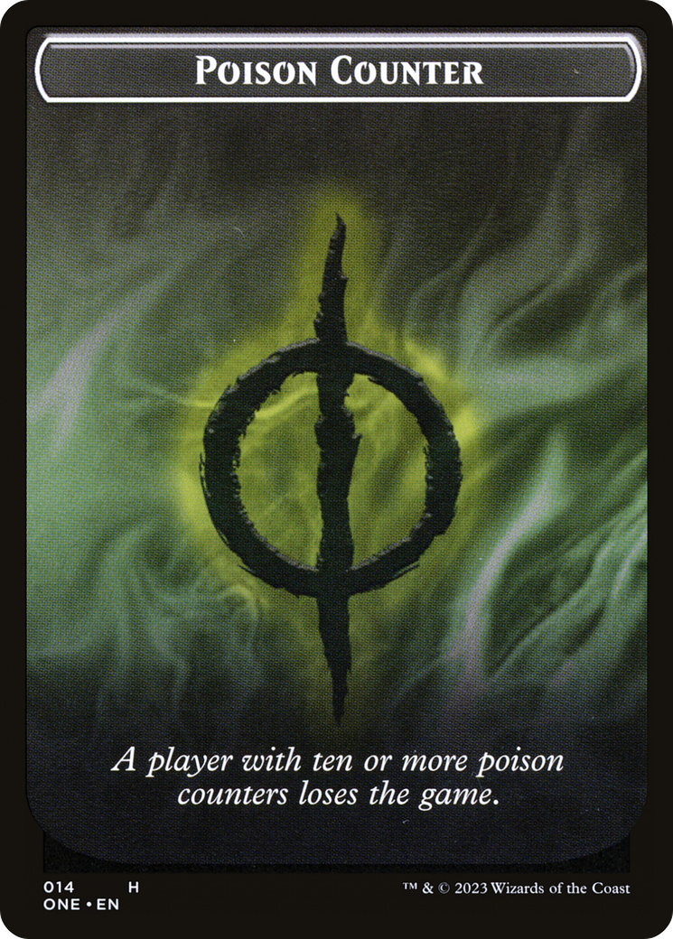 Poison Counter // Phyrexian Mite Double-Sided Token [Phyrexia: All Will Be One Tokens] - Destination Retro