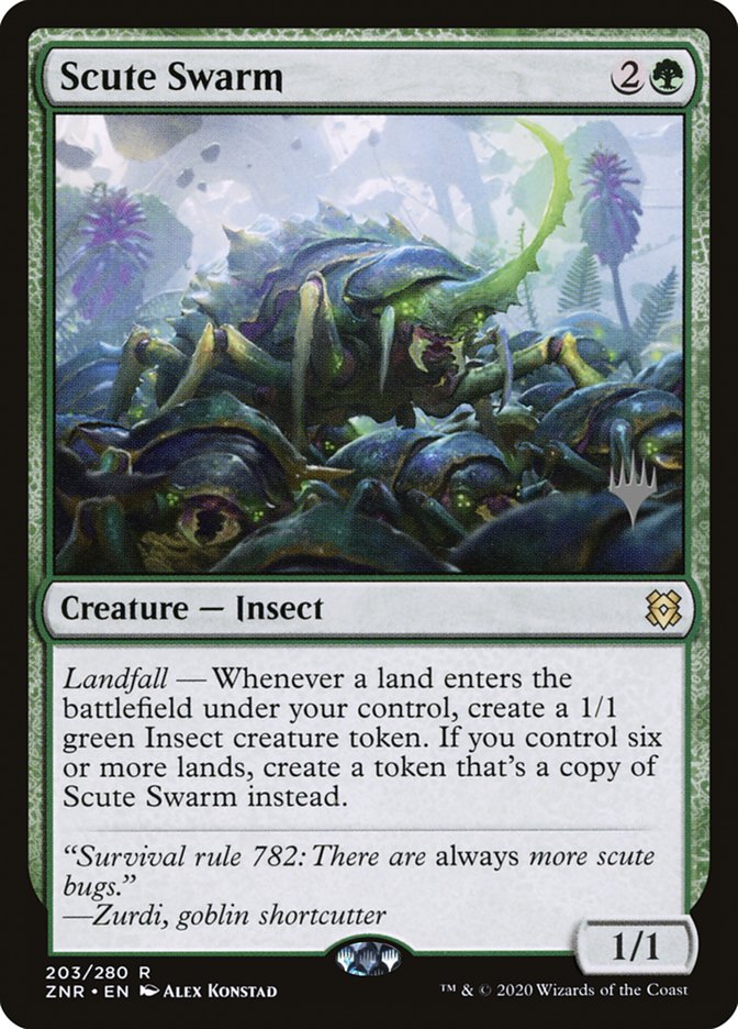 Scute Swarm (Promo Pack) [Zendikar Rising Promos] - Destination Retro