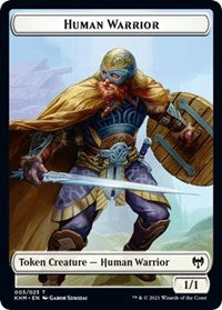 Human Warrior // Bird Double-Sided Token [Kaldheim Tokens] - Destination Retro