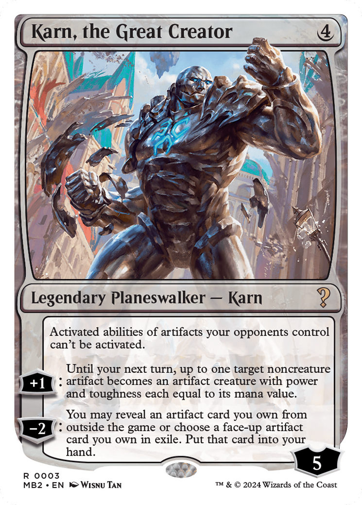 Karn, the Great Creator (White Border) [Mystery Booster 2] - Destination Retro