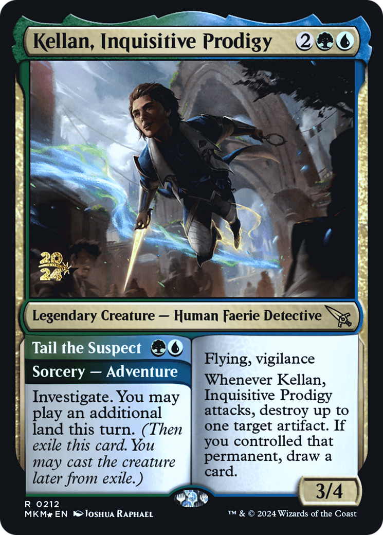 Kellan, Inquisitive Prodigy [Murders at Karlov Manor Prerelease Promos] - Destination Retro