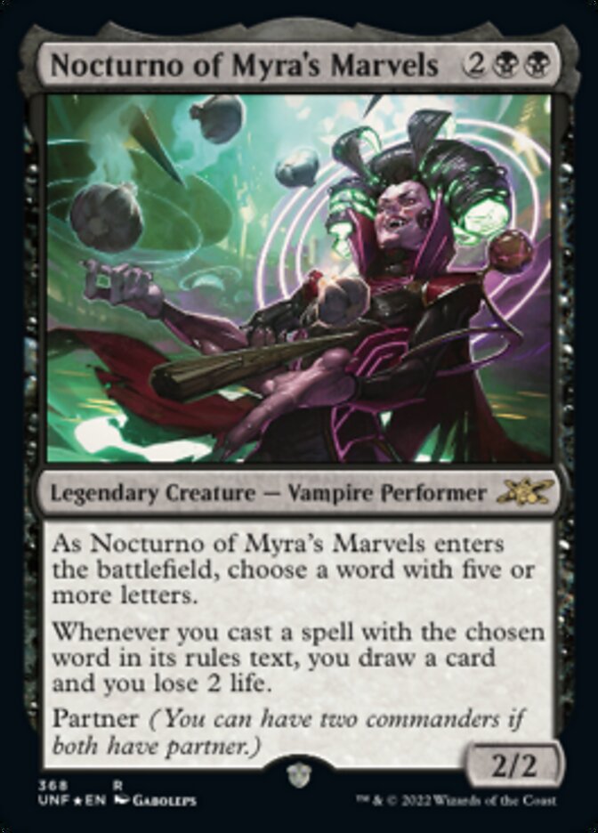 Nocturno of Myra's Marvels (Galaxy Foil) [Unfinity] - Destination Retro