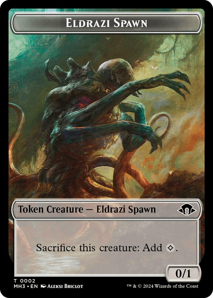 Eldrazi Spawn // Moonfolk Double-Sided Token [Modern Horizons 3 Tokens] - Destination Retro