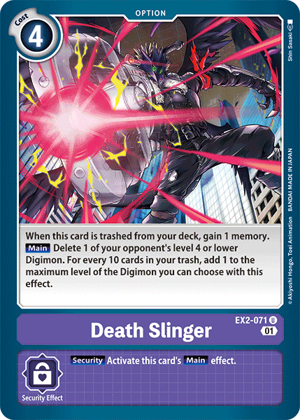 Death Slinger [EX2-071] [Digital Hazard] - Destination Retro