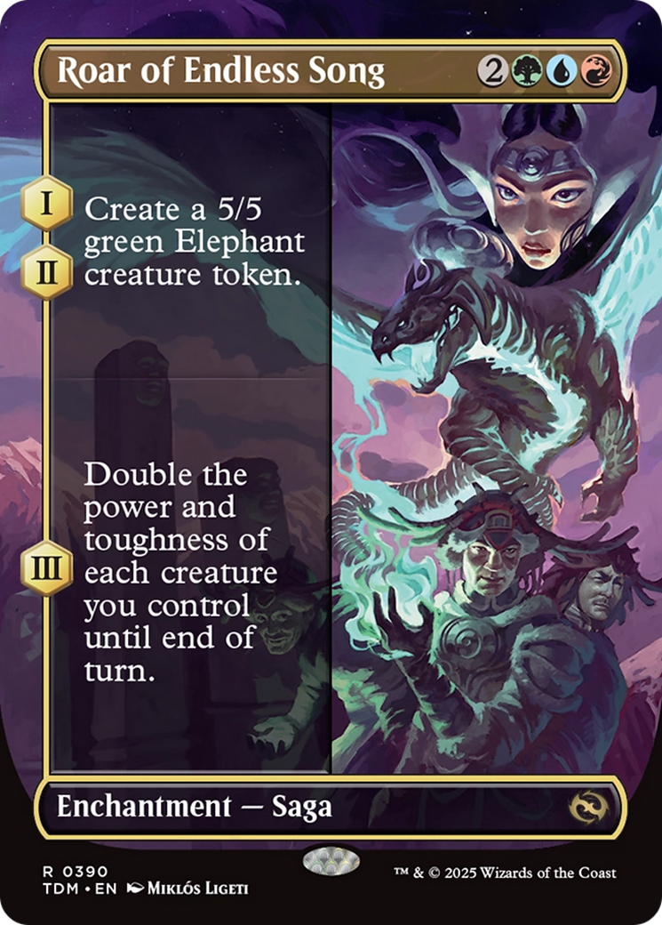 Roar of Endless Song (Borderless) [Tarkir: Dragonstorm] - Destination Retro