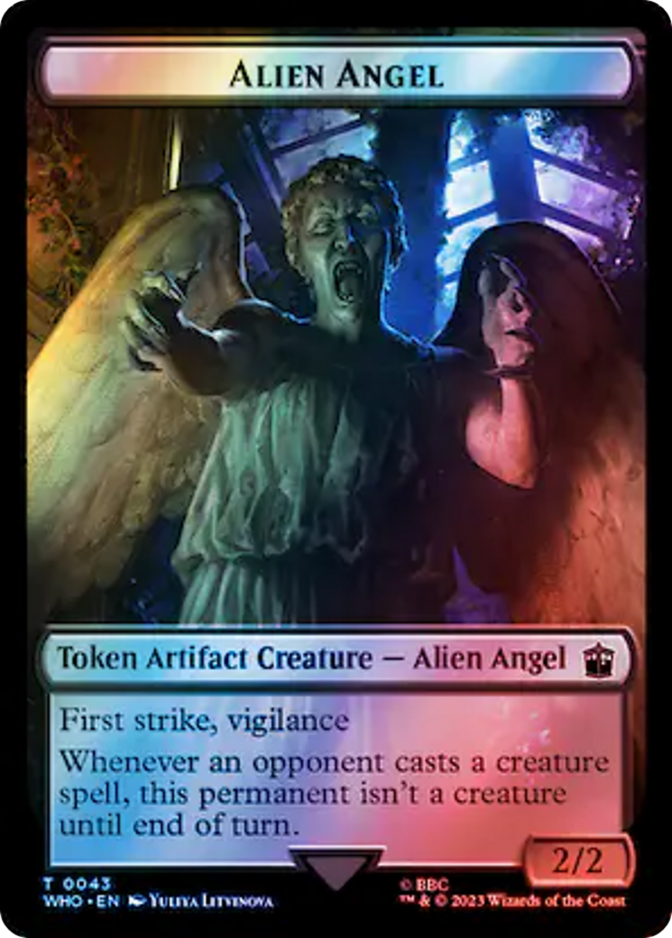 Alien Angel // Mutant Double-Sided Token (Surge Foil) [Doctor Who Tokens] - Destination Retro