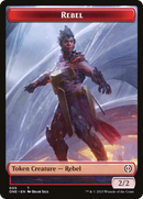 Rebel // Koth, Fire of Resistance Emblem Double-Sided Token [Phyrexia: All Will Be One Tokens] - Destination Retro