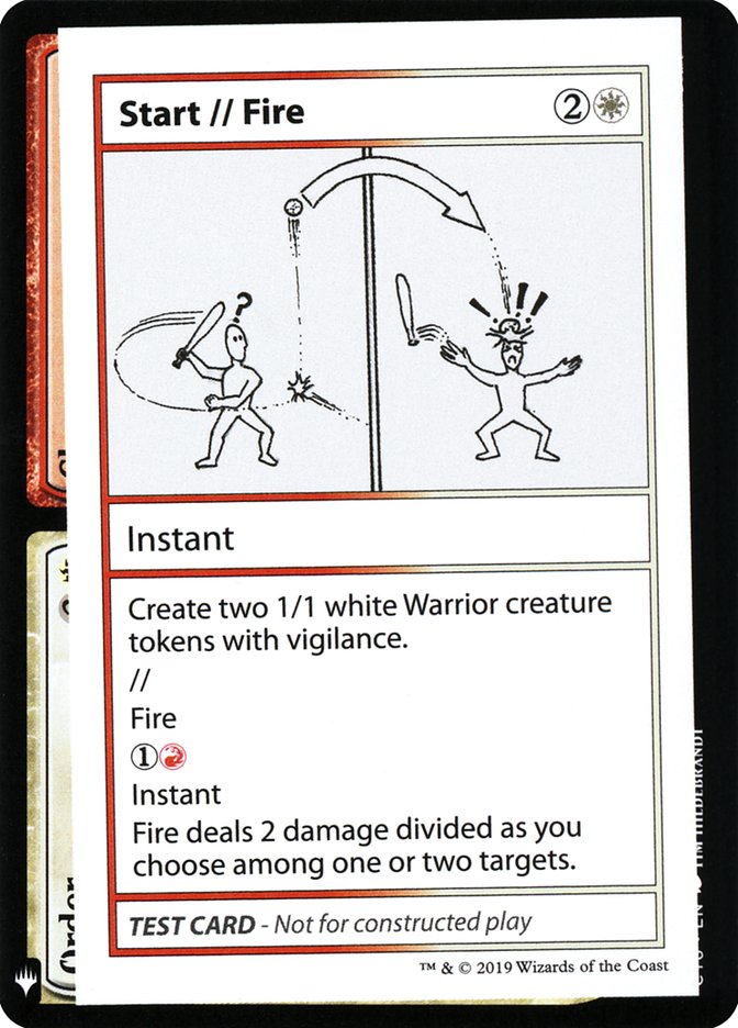 Start // Fire [Mystery Booster Playtest Cards] - Destination Retro