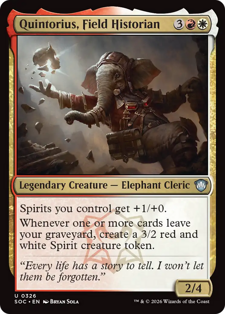Quintorius, Field Historian [Secrets of Strixhaven Commander] - Destination Retro