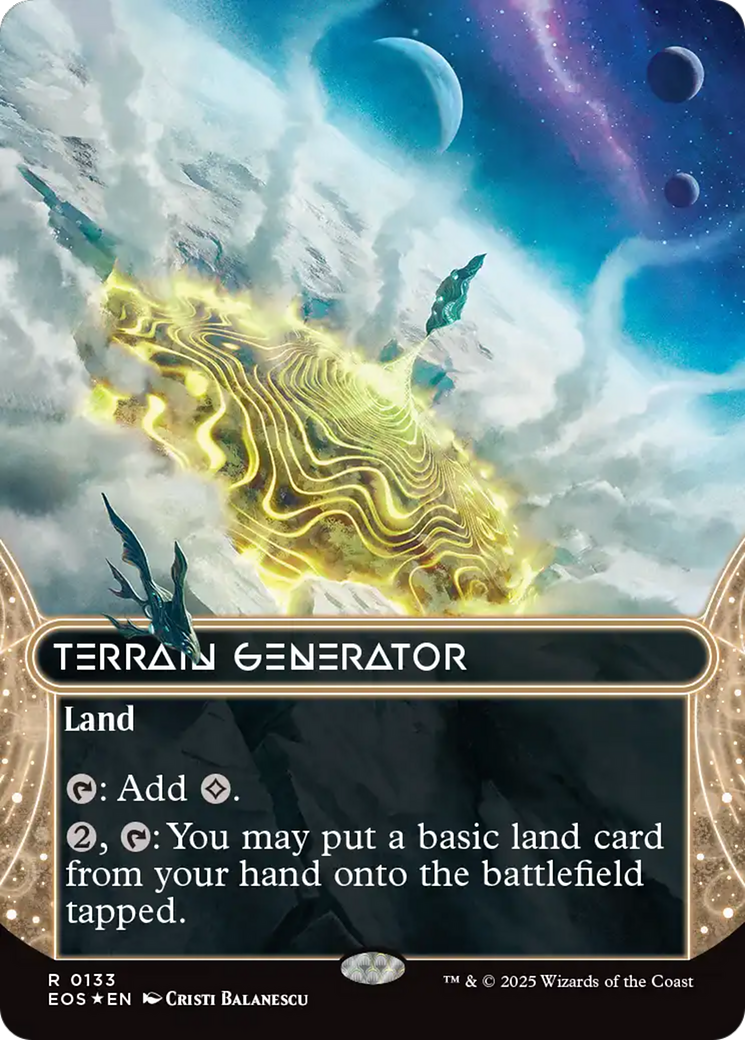 Terrain Generator (0133) (Borderless) (Galaxy Foil) [Edge of Eternities: Stellar Sights] - Destination Retro