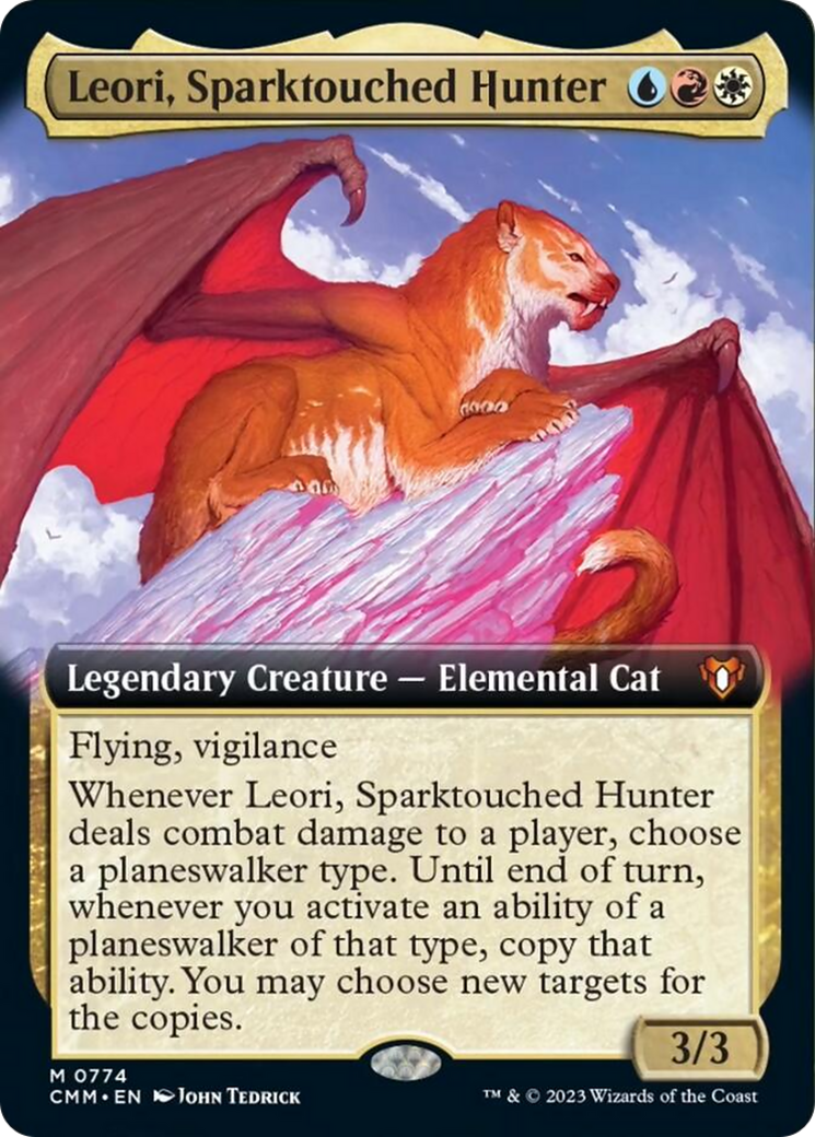 Leori, Sparktouched Hunter (Extended Art) [Commander Masters] - Destination Retro