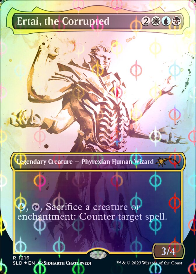 Ertai, the Corrupted (Borderless Ichor Step-and-Compleat Foil) [Secret Lair Drop Series] - Destination Retro