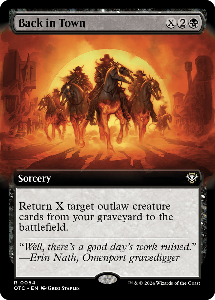 Back in Town (Extended Art) [Outlaws of Thunder Junction Commander] - Destination Retro